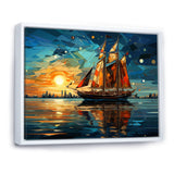 Sailboat Sailing Through Time I - Boat Sailing Canvas Wall Art