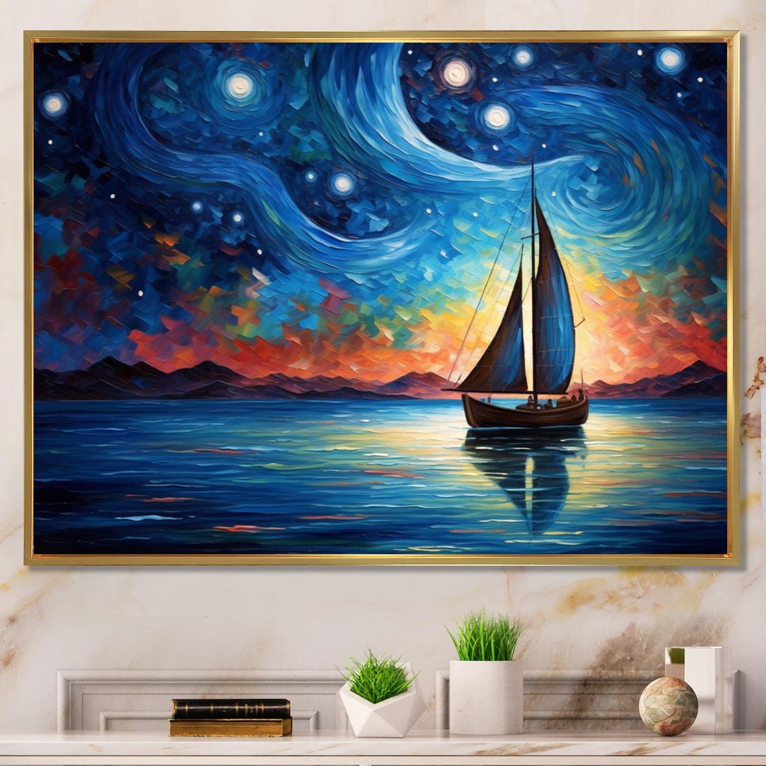 Sailboat Sailors Serenade - Boat Sailing Canvas Wall Art
