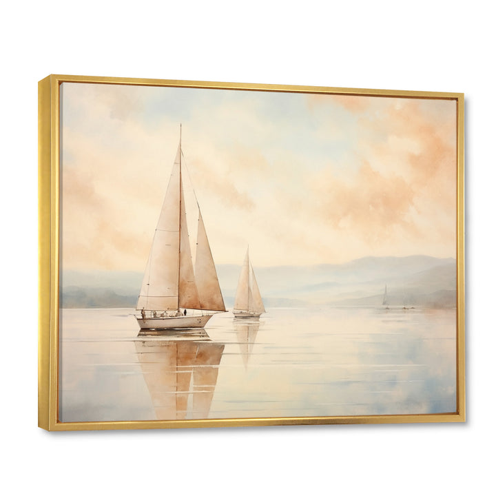 Minimalism Sailboat Serene I - Boat Sailing Canvas Wall Art