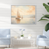 Minimalism Sailboat Serene I - Boat Sailing Canvas Wall Art