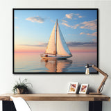 Sailboat Solitary Sail - Boat Sailing Canvas Wall Art