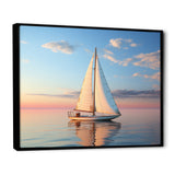 Sailboat Solitary Sail - Boat Sailing Canvas Wall Art