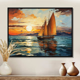 Sailboat Surreal Voyage - Transportation Canvas Wall Art