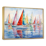 Miminimlaism Watercolor Regatta III - Transportation Canvas Wall Art