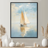 Sailboat Whispering Breezes I - Boat Sailing Canvas Wall Art
