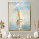 Sailboat Whispering Breezes I - Boat Sailing Canvas Wall Art
