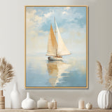 Sailboat Whispering Breezes I - Boat Sailing Canvas Wall Art