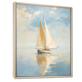 Sailboat Whispering Breezes I - Boat Sailing Canvas Wall Art