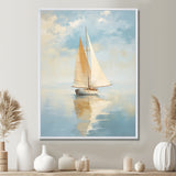 Sailboat Whispering Breezes I - Boat Sailing Canvas Wall Art