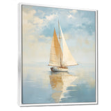 Sailboat Whispering Breezes I - Boat Sailing Canvas Wall Art