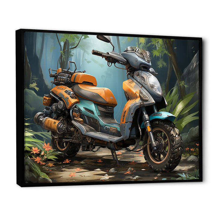 Scooter In Wild Adventure Seeker I - Scooter Canvas Wall Art