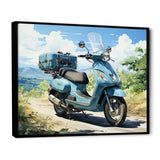 Blue Scooter All Purpose Utility - Scooter Canvas Wall Art