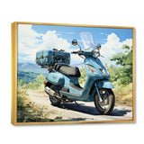 Blue Scooter All Purpose Utility - Scooter Canvas Wall Art