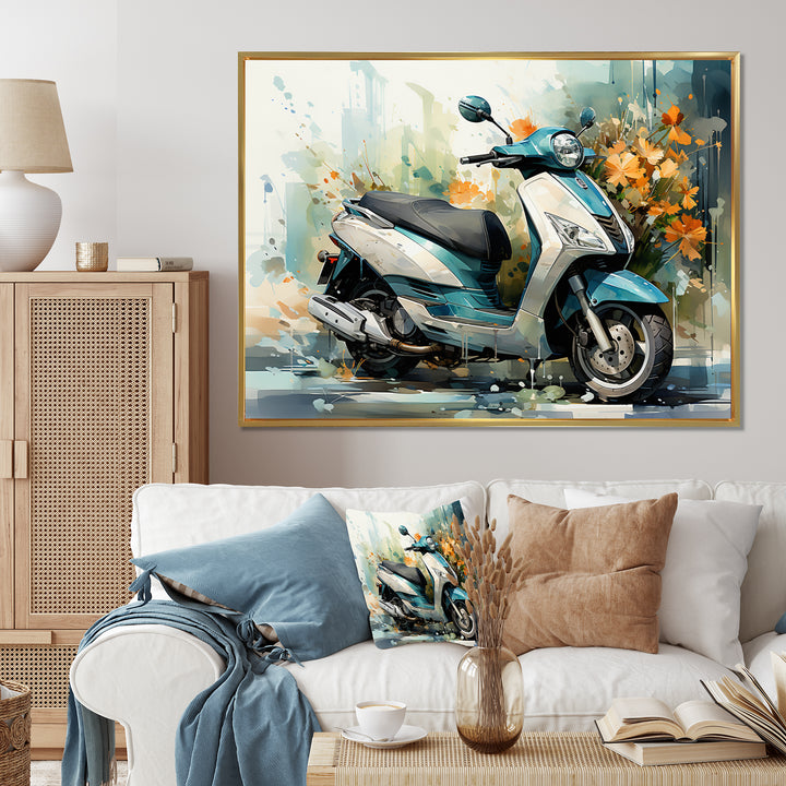 Scooter Business Class - Scooter Canvas Wall Art