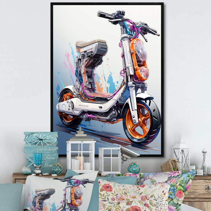 Scooter Compact Commuter I - Scooter Canvas Wall Art