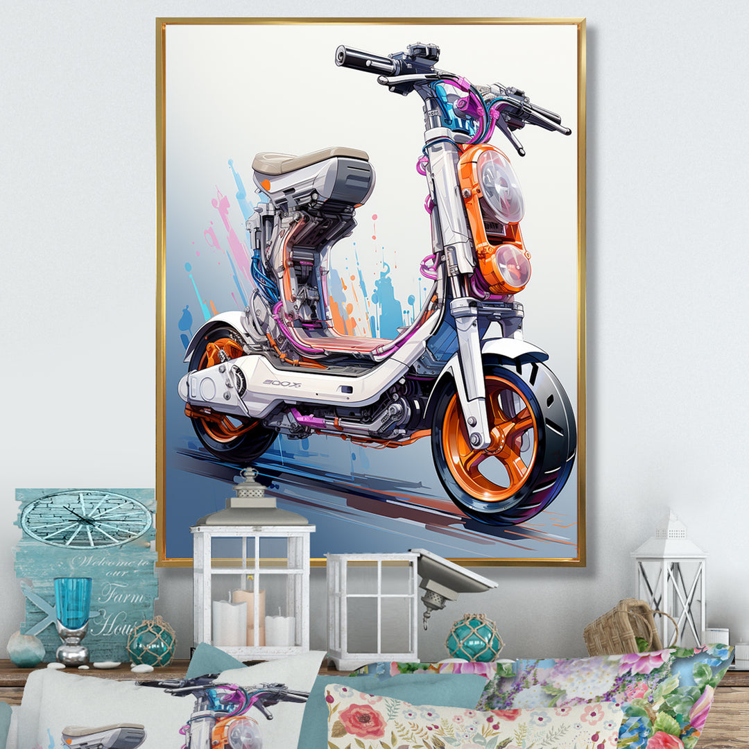 Scooter Compact Commuter I - Scooter Canvas Wall Art