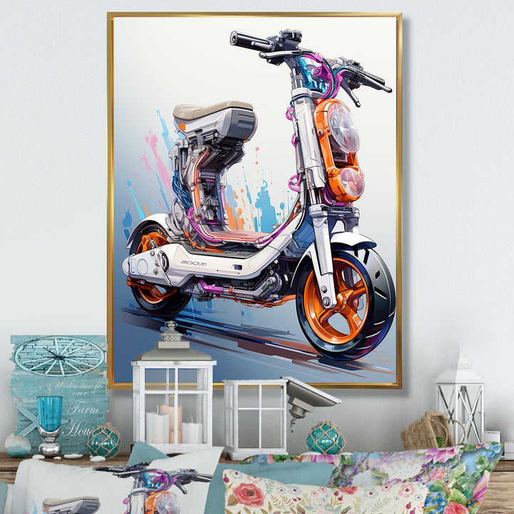 Scooter Compact Commuter I - Scooter Canvas Wall Art