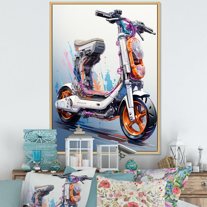 Scooter Compact Commuter I - Scooter Canvas Wall Art