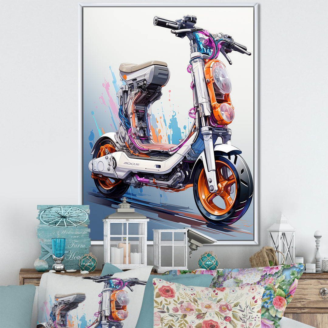 Scooter Compact Commuter I - Scooter Canvas Wall Art