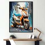 Coral Electric Glide Scooter - Scooter Canvas Wall Art