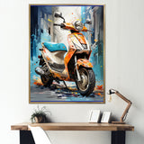 Coral Electric Glide Scooter - Scooter Canvas Wall Art