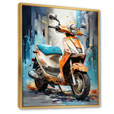 Coral Electric Glide Scooter - Scooter Canvas Wall Art