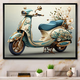 Golden Scooter Luxury Elegance - Scooter Canvas Wall Art