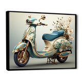 Golden Scooter Luxury Elegance - Scooter Canvas Wall Art