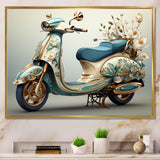 Golden Scooter Luxury Elegance - Scooter Canvas Wall Art