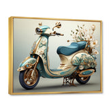 Golden Scooter Luxury Elegance - Scooter Canvas Wall Art