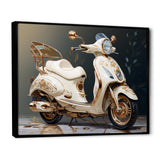 White Gold Scooter Luxury Elegance - Scooter Canvas Wall Art