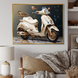 White Gold Scooter Luxury Elegance - Scooter Canvas Wall Art