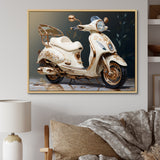 White Gold Scooter Luxury Elegance - Scooter Canvas Wall Art