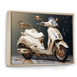 White Gold Scooter Luxury Elegance - Scooter Canvas Wall Art
