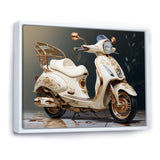 White Gold Scooter Luxury Elegance - Scooter Canvas Wall Art