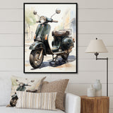 Scooter Retro Rider I - Scooter Canvas Wall Art