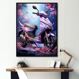 Purple Scooter Sporty Speedster - Scooter Canvas Wall Art