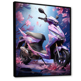 Purple Scooter Sporty Speedster - Scooter Canvas Wall Art