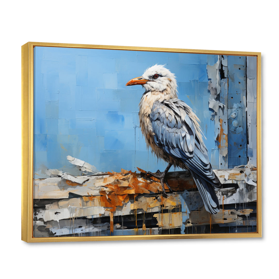 Seagull Coastal Guardian Collage - Multi-Color Seagull Wall Art