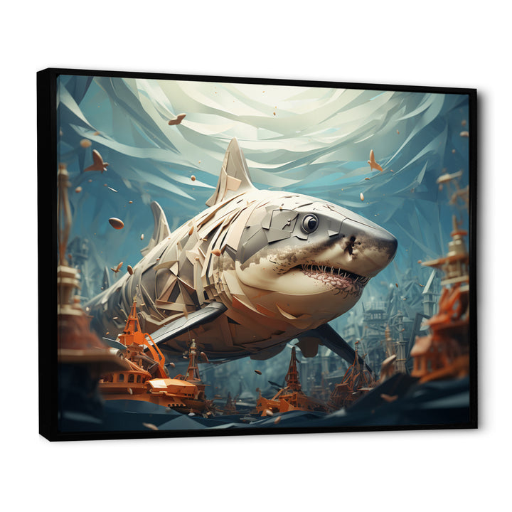Shark Coastal Guardian - Multi-Color Shark Wall Art