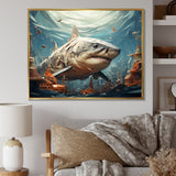 Shark Coastal Guardian - Multi-Color Shark Wall Art