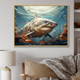 Shark Coastal Guardian - Multi-Color Shark Wall Art