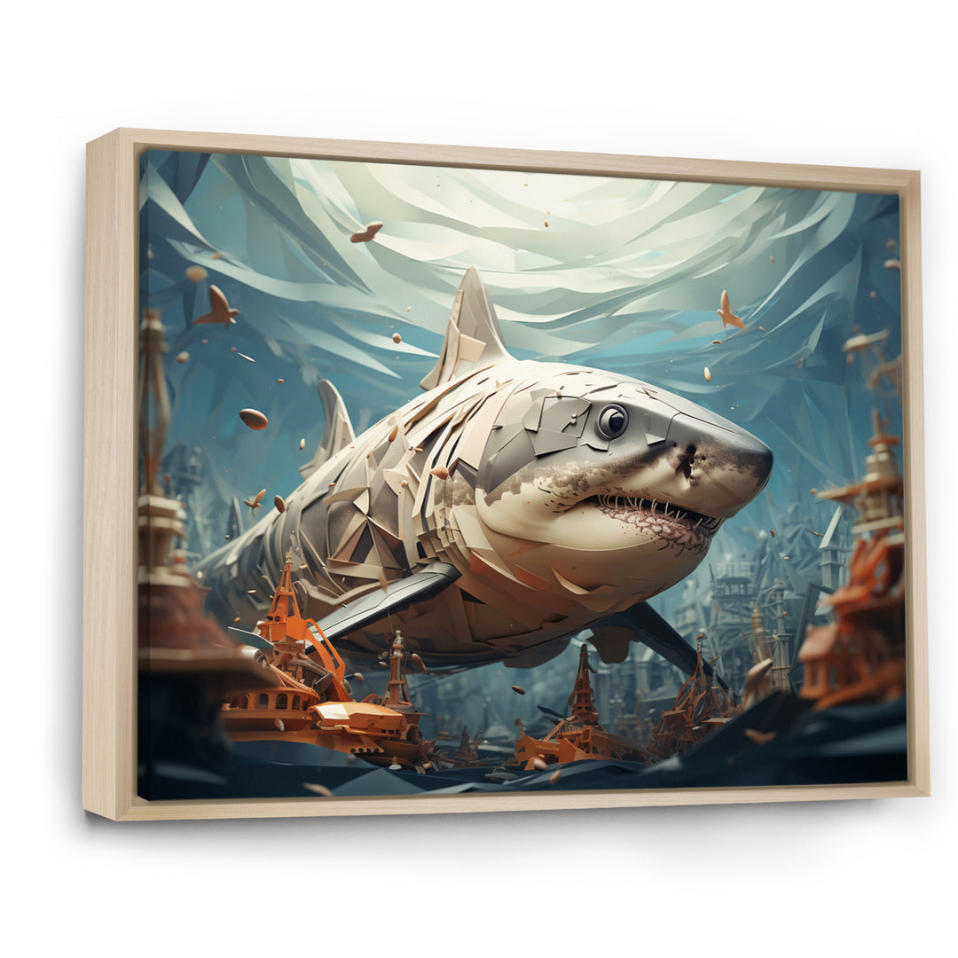 Shark Coastal Guardian - Multi-Color Shark Wall Art