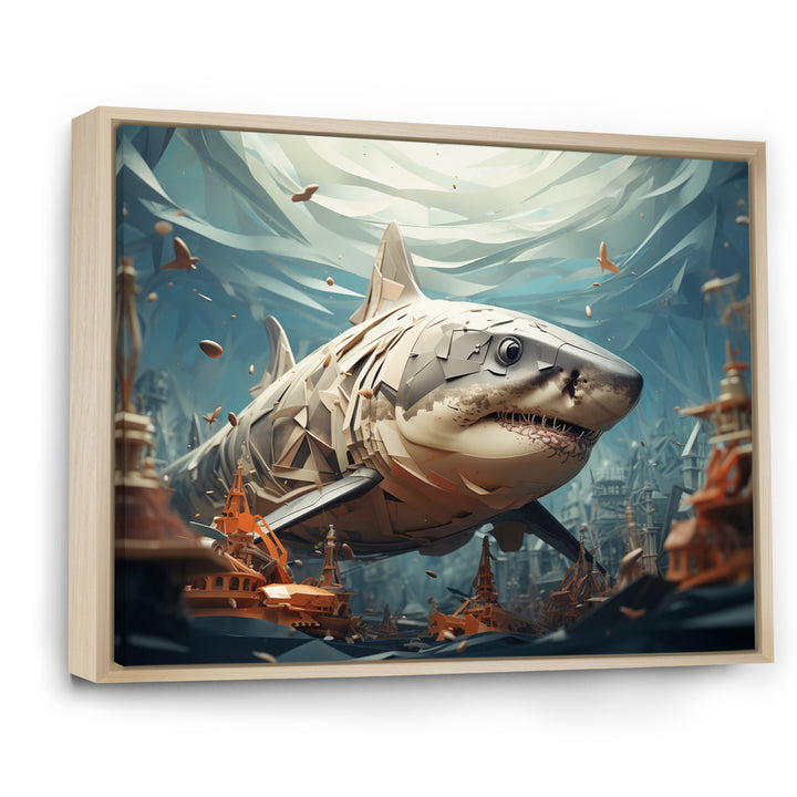 Shark Coastal Guardian - Multi-Color Shark Wall Art