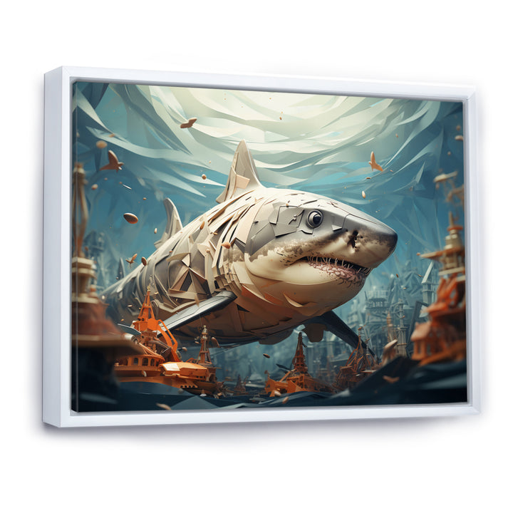 Shark Coastal Guardian - Multi-Color Shark Wall Art