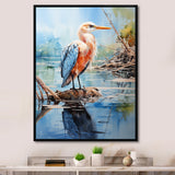 Seagull Reflections On Water Pointillism - Seagull Bedroom Wall Art