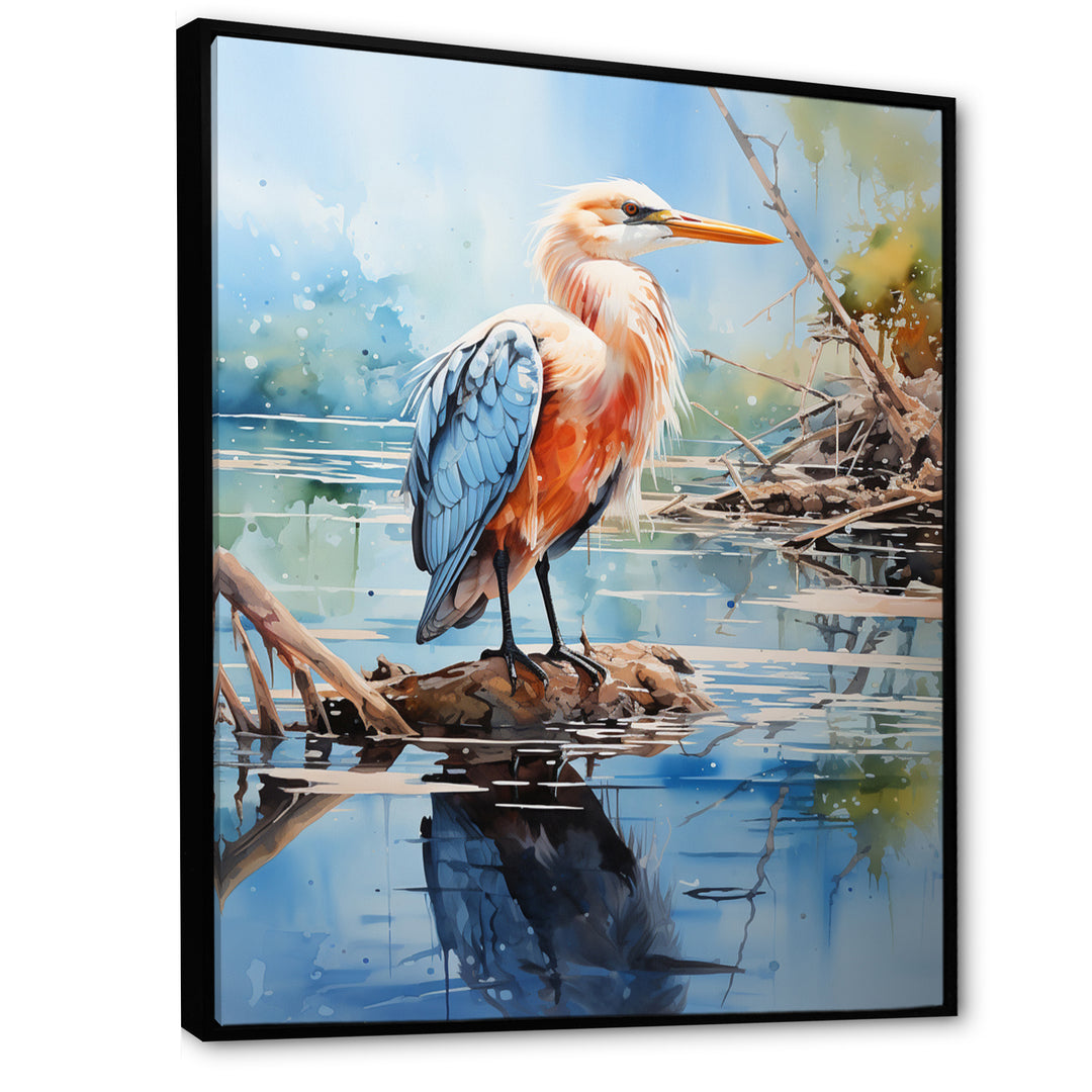 Seagull Reflections On Water Pointillism - Seagull Bedroom Wall Art