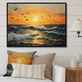 Seagulls At Beach Sunset - Seagull Wall Decor