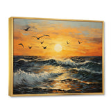 Seagulls At Beach Sunset - Seagull Wall Decor