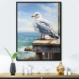 Seagull In Repose At Beach - Seagull Wall Art Prints